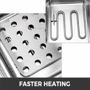 Vevor - Deep fryer - Deep fryer - Double tanks - 220V - 500W - 50Hz - Teflon material - Stainless steel - 6Lx2 - Silver