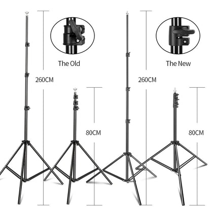 SH - Achtergrondstandaardset - Fotografie Fotoachtergrondstandaard Verstelbaar - Verdikt Stevig - 2,6x3M - Voeg 2 stuks zandzakken toe - Zwart - QUORE