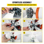 Wind Turbine - Windmill Generator - Wind Turbine Generator - Wind Energy - Wind Turbine - 5 Nylon Fiber Blades - 12V - 29A - 500W - White