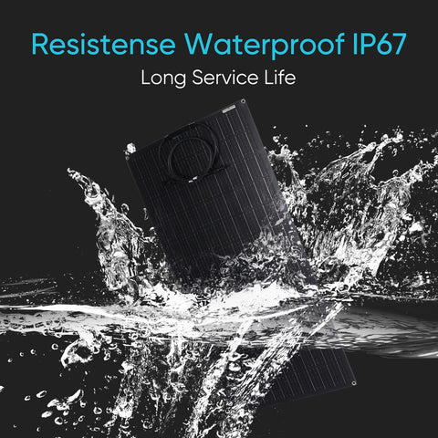 JingYangPV - Zonnepaneel - Waterdicht - Flexibel zonnepaneel - Monokristallijn silicium - Voor thuissysteemkits RV Boot Auto - 1x110W ETFE-paneel - Zwart