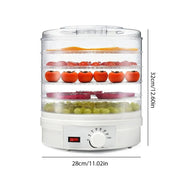 Food Dehydrator - Drying Oven - Fruit Dryer - 5 Trays - 220V - Meat Dehydrated - Drying Machine - Transparent