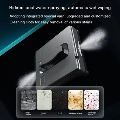 PuRuiKai - Robot Window Cleaner - Double Water Mist - High Vacuum Suction - Laser Sensor - Home Wall Glass Cleaning Robot - <800W - 240V - Gray