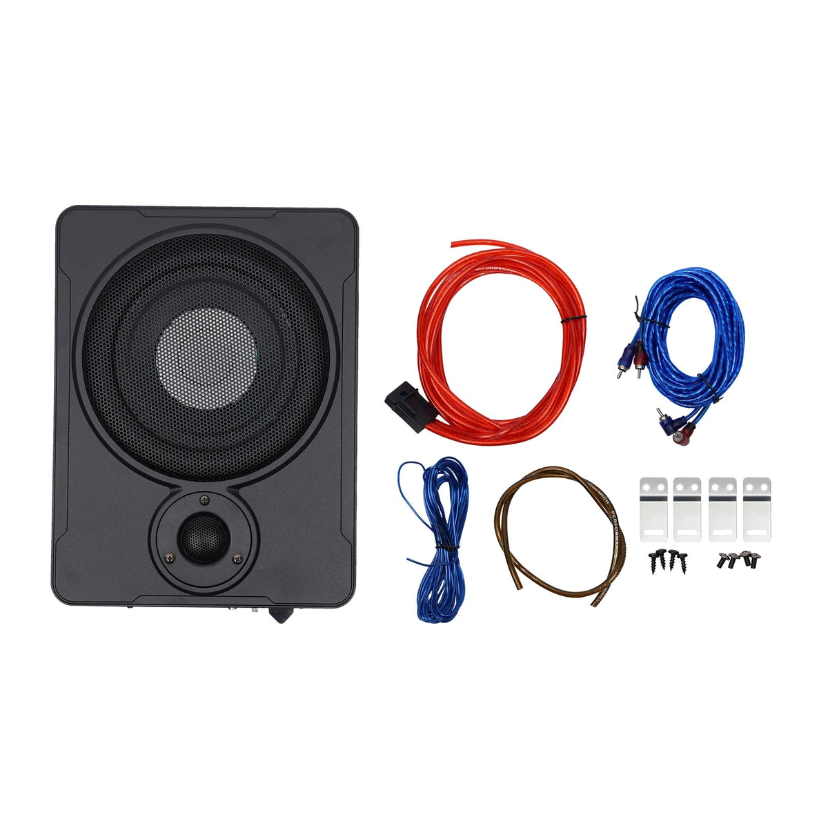 Auto Subwoofer Audio - 8 Inch - Subwoofer - Auto Audio - 12V - 600W Hoog Vermogen - Aluminiumlegering - Auto Luidspreker - Onderstoel Woofer - Ultradunne Subwoofer - Zwart - QUORE