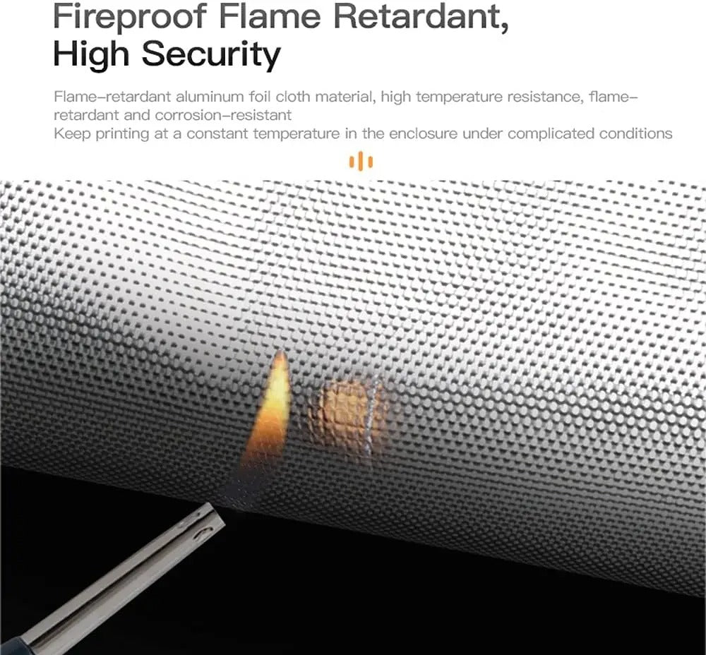 Creality - Behuizing voor 3D-printer - Goed isolerend effect - Brandvertragend - Eenvoudig te installeren - 480x600x720mm - Voor Ender-serie - Zwart - QUORE