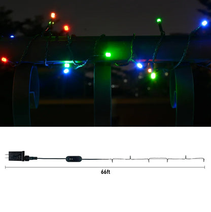 Elenut - LED Copper Wire Light String - Waterproof - LED Light String - DIY Wedding Party Christmas Decoration - Christmas Lights - Light String - Waterproof - 20M - 200LED