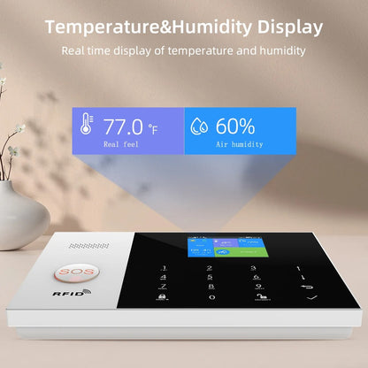 Alarm System - Siren - Smart Home Security System - App Control - Tuya Smart Alarm - Wireless - 433MHz WiFi - 4G - Tuya - White
