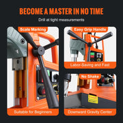 Magnetische boormachine - Hamerboormachine - 2" Boringdiameter - 800 RPM - 1450W - Elektrische Magneetboormachine - Kernboormachine - Oranje