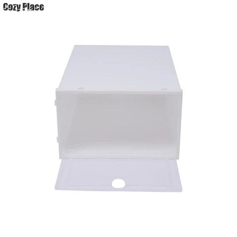 Shoe cabinet - Shoe bench - Shoe rack - Foldable storage space - Thickened - Transparent - Stackable shelf - 24 compartments - White