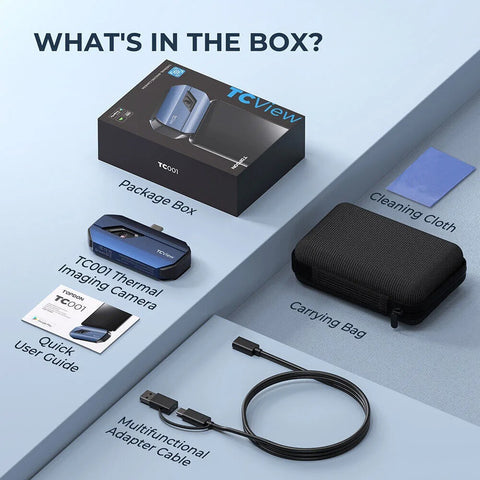 Thermal Imaging Camera - Thermal Camera - Thermal Imaging Cameras - 256x192 IR Resolution - -4℉ to 1022℉ - Thermal Camera for Android - USB-C - Blue