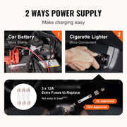 Vevor - Krik - Autokrik - Garagekrik - Elektrische Autokrik - 3 Tons - Elektrische schaarkrik - Draagbare autokrik - 12V - 15A 180W - Oranje