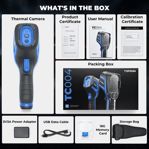 Thermal Imaging Camera - Thermal Imaging Camera - Thermal Imaging Cameras - Resolution 256x192 - 20Hz - 40mk - 2.8-inch screen - Blue