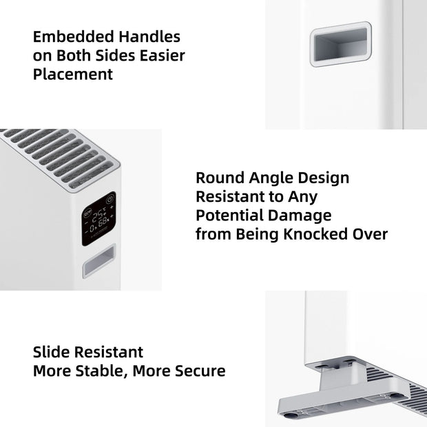 Smartmi - Paneelradiatoren - Elektrische radiator - Snelle warmte convectorkachel - Mi-Home APP-bediening - Waterdicht - Intelligente versie - 2200W - 220V - Wit