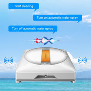 LIECTROUX - Robot raamreiniger - Dubbele waternevel - Sterke stofzuiger - Vloer thuis - Muur - Robot raamreiniging - App & afstandsbediening - Wit