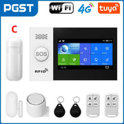 Alarmsysteem - Sirene - Smart Home Beveiligingssysteem - APP - Draadloos - SOS - 4.3 inch LCD - met Alexa - APP Bediening - PSTN - Wit