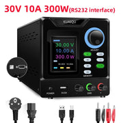 Kuaiqu - Power Supply - Inverter - Adjustable DC Voltage Regulator - Dual-Channel Variable DC Power Supply - 30V - 10A - 300W - 232-Port - AC 220V - Black