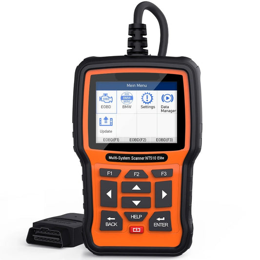 OBD2-Scanner - Diagnosecomputer - Slimme Diagnosetool - Foutverwijdering - Voor BMW - Alle systemen ABS SRS D.PF TPMS OBD2 Diagnose Scanner - OBD2 Automotive Scanner - Bi-directionele Diagnose - Zwart - QUORE