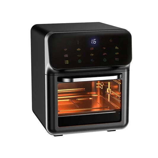Hot air fryer - Airfryer - BPA-free - 1300W - 220V - Oil-free deep fryer - 12L - Multifunctional hot air oven - Black