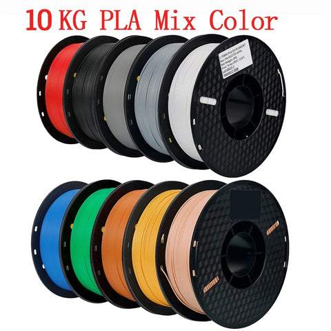 3D Printer Filament - PLA Filament - 10KG - 10st - 1.75mm Dimensionale Nauwkeurigheid - voor de Meeste FDM Printers - Multicolor