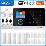 Alarmsysteem - Sirene - Smart Home Beveiligingssysteem - APP - Draadloos - LED-scherm - SMS - PSTN - GPRS - voor Deuren en Ramen - Wit
