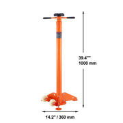 Vevor - Underhoist Stand - Capaciteit 3/4 ton - Paalkrik - Heffen van 43,3" tot 70,9" - Driehoekige basis - Twee wielen voor ondersteuning van auto's - Oranje