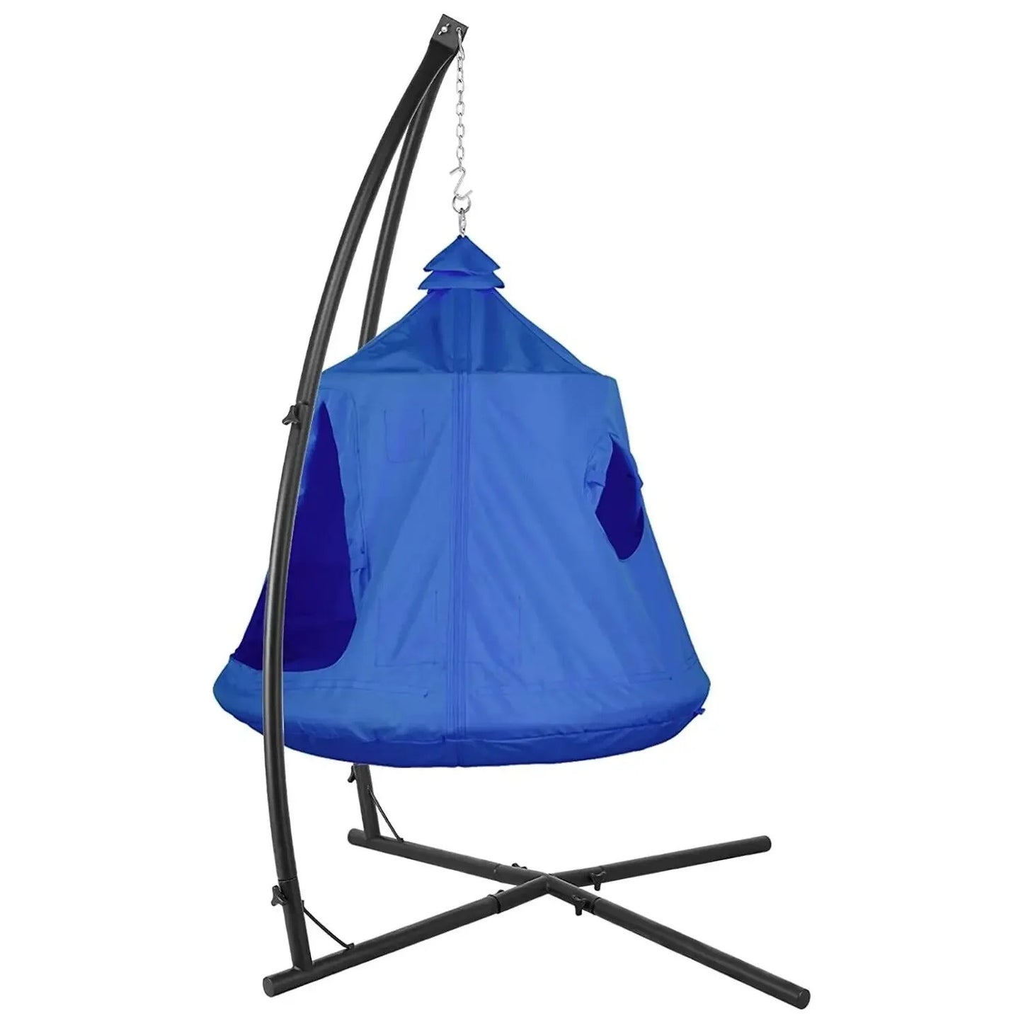 Hangstoel – Hangstoel Met Standaard – Tuinstoel – Schommelstoel – 600D Oxford Stof – LED-Verlichting – Maximaal 150 Kg