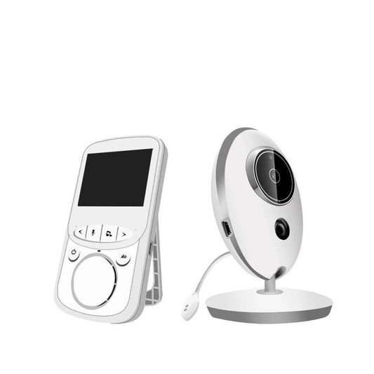Baby Monitor - Baby Monitor with Camera - Baby Monitor - Indoor Camera - Temperature Monitoring - IR Audio Video - Intercom - 2.4 Inch LCD - 750 mAh - CMOS - White