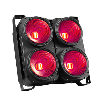 Led Verlichting – Podiumverlichting – DJ Licht – Effectverlichting – Blinder Light – 4x100W COB RGBWA UV – 0-100% Dimmer met DMX 512 Bediening