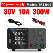 Wanptek - Power supply - Inverter - Adjustable voltage regulator 30V - 10A - 4-digit white display - Mini Lab Power Supply - Laboratory benchtop power supply - Black
