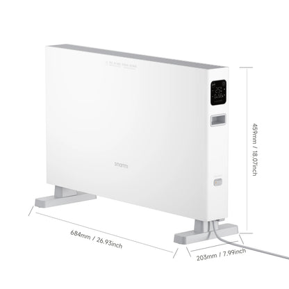 Smartmi - Paneelradiatoren - Elektrische radiator - Snelle warmte convectorkachel - Mi-Home APP-bediening - Waterdicht - Intelligente versie - 2200W - 220V - Wit