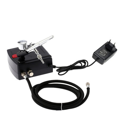 Airbrush - Airbrush Kit - Professionele Airbrush - Airbrush Luchtcompressor Kit - Hogedrukpistool - voor Kunst Schilderen Craft Cake Spuiten - Zwart