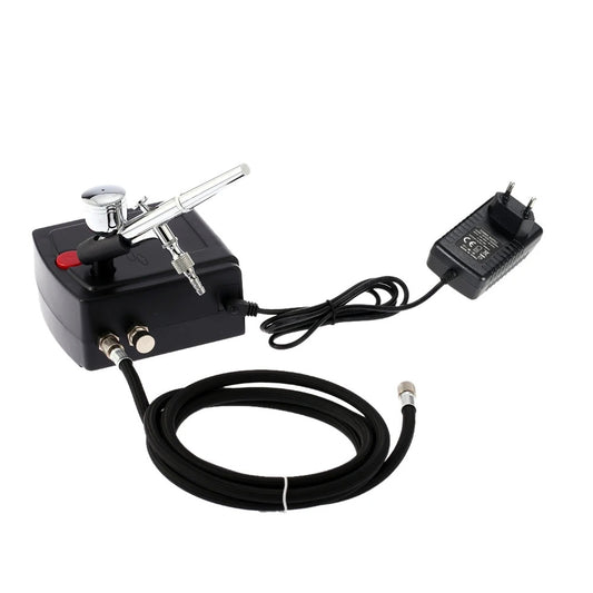 Airbrush - Airbrush Kit - Professionele Airbrush - Airbrush Luchtcompressor Kit - Hogedrukpistool - voor Kunst Schilderen Craft Cake Spuiten - Zwart