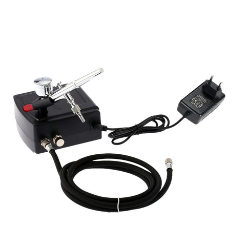 Airbrush - Airbrush Kit - Professionele Airbrush - Airbrush Luchtcompressor Kit - Hogedrukpistool - voor Kunst Schilderen Craft Cake Spuiten - Zwart
