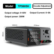 Wanptek - Power supply - Inverter - Adjustable voltage regulator 60V 220V - 5A - 300W - For telephone repair - Regulated lab table - DC power supplies - Black
