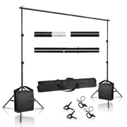 SH - Background Stand Set - 2x2m - Photography Photo Background Stand Adjustable - Thickened Sturdy - 2 Pieces Sandbag - Black 