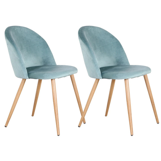 Eetkamerstoelen - Set van 2 - Aquablauw - Zachte fluwelen eetkamerstoelen zijn de perfecte combinatie van moderne elegantie, luxe comfort en duurzaamheid.