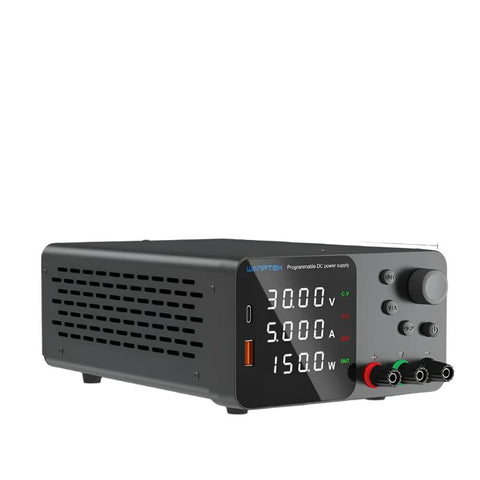 Wanptek - Voeding - Omvormer - Regelbare spanningsregelaar 60V 220V - 5A - 300W - Voor telefoonreparatie - Gereguleerde labtafel - DC-voedingen - Zwart