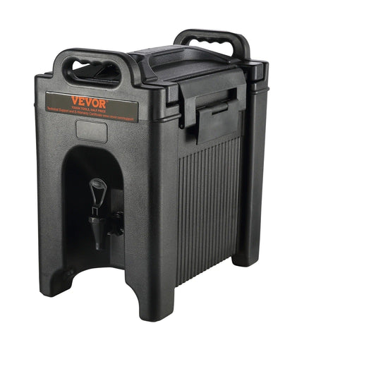 Dispenser - Drankdispenser - Geïsoleerde dispenser - Feestdispenser - Thermische drankdispenser - 2,5 gallon - Zwart - QUORE