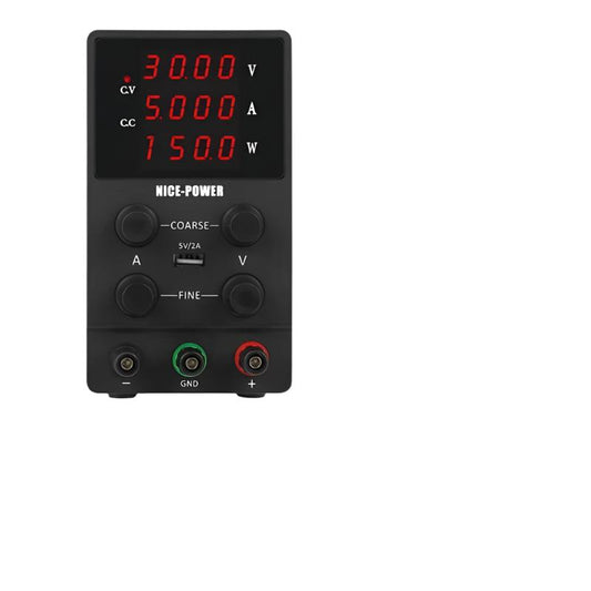 Voeding - Labvoeding - Omvormer - Regelbare Spanningsregelaar - Regelbare Voeding - Gereguleerde labvoeding - Functiegenerator - Regelaar Stabilisator Tafelbron - Regelbaar - 30V - 10A - 220V - Zwart