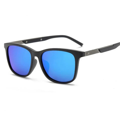 Zonnebril - Anti-Reflecterende Zonnebril - Gepolariseerd - Oogsterkte 0 - Kunststof Titanium - HMC-coating - Zwart-Blauw