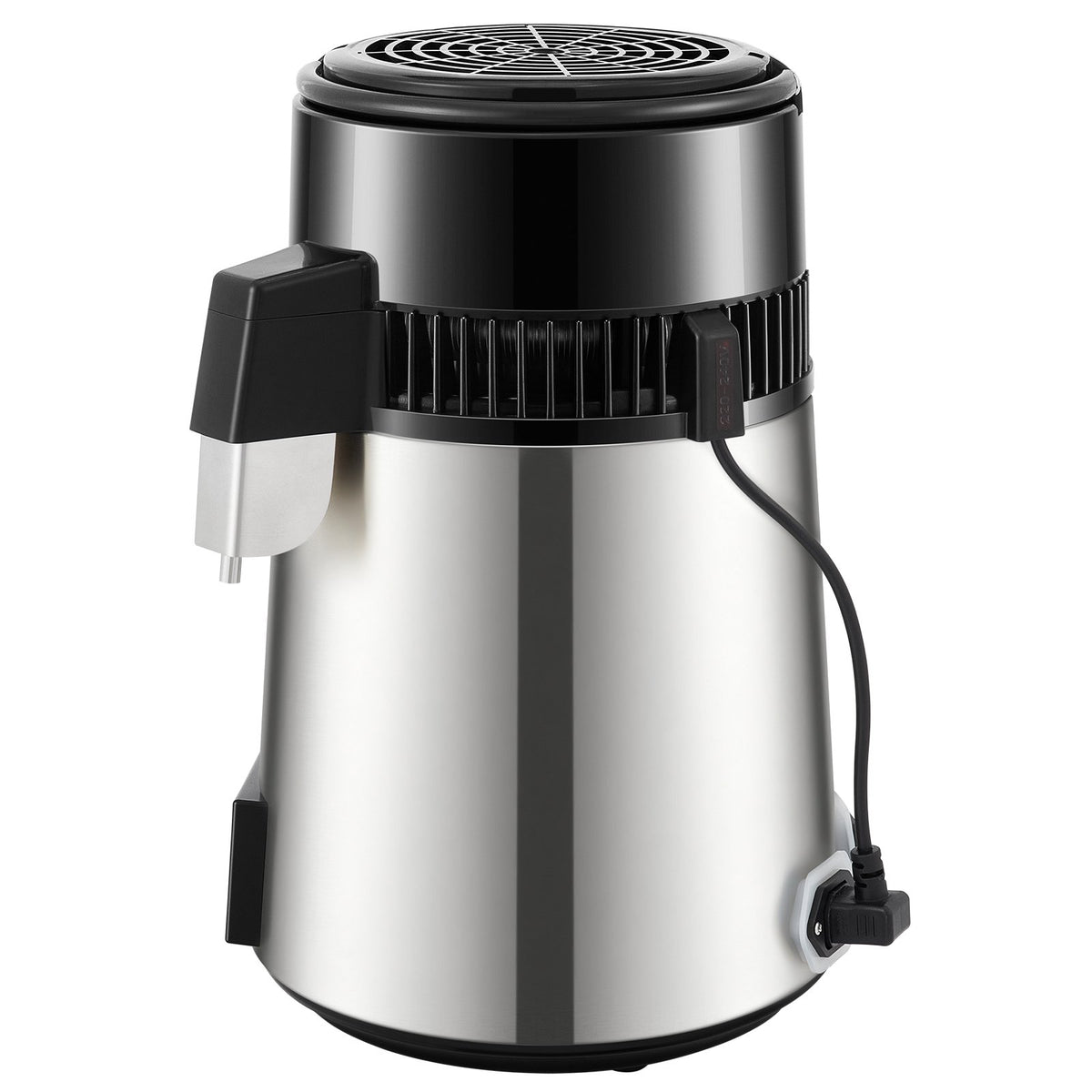 Water Destilleerapparaat - 4 Liter - 1,5L/H distillatiesnelheid - Waterontharder - 304 Roestvrij staal - Overheat Protection - tot 100 Graden - Zilver - QUORE
