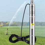 Diepe put dompelpomp - Rioolpomp - 550W - 2850TPM - 35L/Min - IP68 - Grote stroomsnelheid, hoge opvoerhoogte, water extraheren - Zilver - QUORE