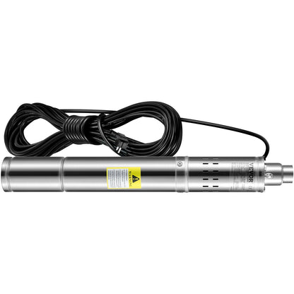 Diepe put dompelpomp - Rioolpomp - 550W - 2850TPM - 35L/Min - IP68 - Grote stroomsnelheid, hoge opvoerhoogte, water extraheren - Zilver - QUORE