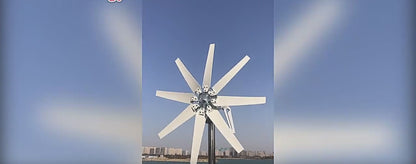 Windturbine - Windmolen - Windturbine Generator - Windenergie - Horizontale - 1000W - 48V - met Gratis MPPT Controller - Duurzame Energie voor Thuis of Off-Grid - Wit