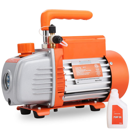 Vacuümpomp - Koelmiddel vacuümpomp - Koelgereedschap - HVAC-koeling - Droogpomp - 4CFM LeakDetector - Oranje