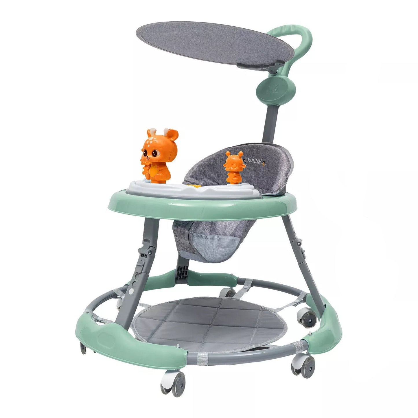 Opvouwbare loopwagen - Baby's - Verstelbaar - Kinderwagen 6-18 maanden - Groen
