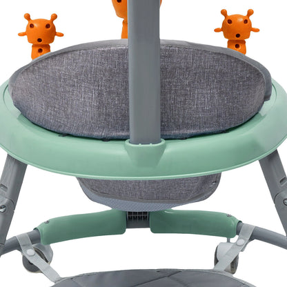 Opvouwbare loopwagen - Baby's - Verstelbaar - Kinderwagen 6-18 maanden - Groen