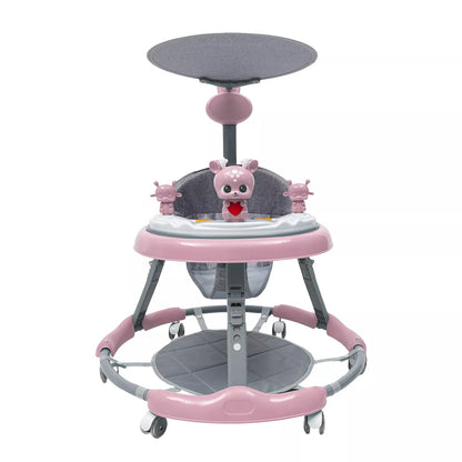 Opvouwbare loopwagen - Baby's - Verstelbaar - Kinderwagen 6-18 maanden - Roze