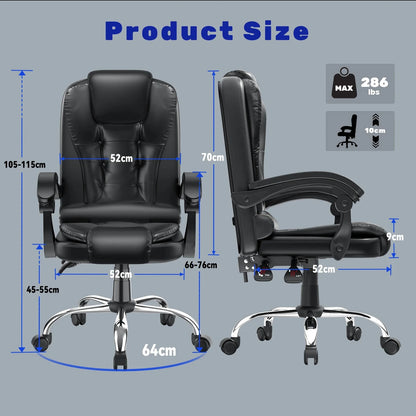 Ergonomische bureaustoel - Gaming stoel - Stoel - Kantoor - Wielen - Zwart