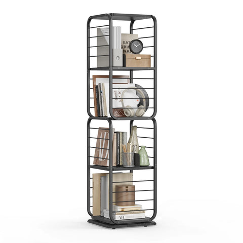 Boekenplank - Kast - Kast Woonkamer - Draaibare Boekenplank - Opbergkast - 43 cm x 43 cm x 158 cm - Zwart