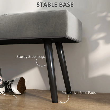 Kussenboxen - Bank - Sofa - Zitvlak - 100 cm x 36 cm x 45 cm - Grijs
